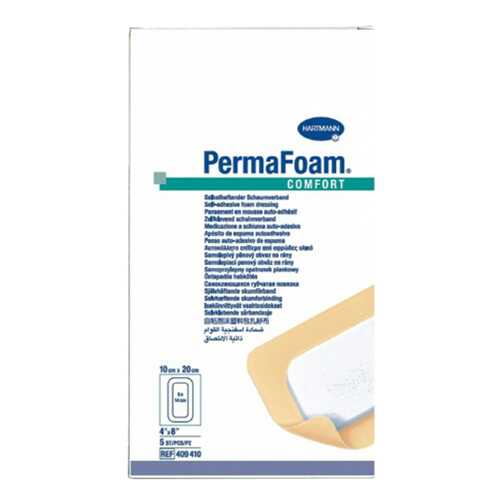 PermaFoam Comfort ПемаФом Комфорт губчатая адгезивная повязка 10 x 20 см в АСНА