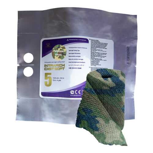 Полимерный бинт полужесткой мягкой фиксации INTRARICH CAST SOFT 12,5 см х 3,6 м хаки в АСНА