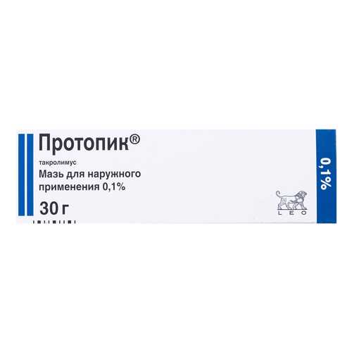 Протопик мазь для наружного прим. 0,1% туба 30 г уп. №1 в АСНА