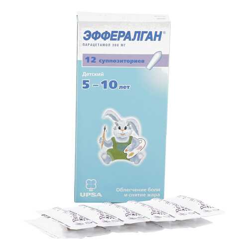Эффералган суппозитории ректальные 300 мг 12 шт. в АСНА