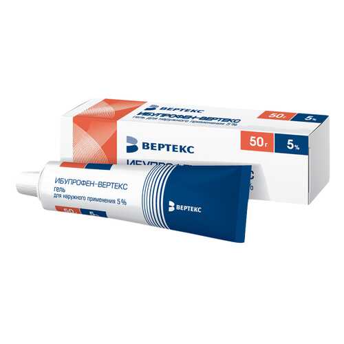 Ибупрофен-ВЕРТЕКС гель для наружн.прим.5% туба 50 г в АСНА