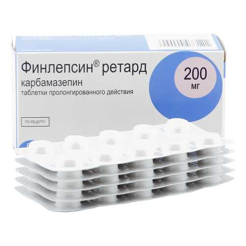 Финлепсин ретард таблетки 200 мг 50 шт. в АСНА