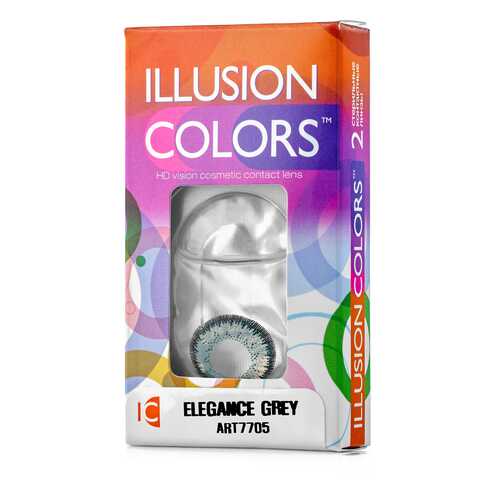 Контактные линзы ILLUSION colors Elegance 2 линзы -2.0D grey серый в АСНА