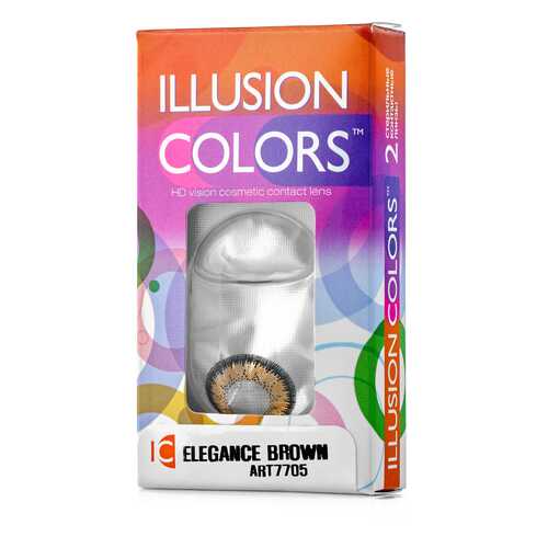 Контактные линзы ILLUSION colors Elegance 2 линзы -3.5D brown карий в АСНА
