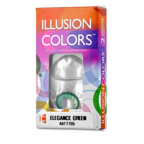 Контактные линзы ILLUSION colors Elegance 2 линзы -3.5D green зеленый в АСНА