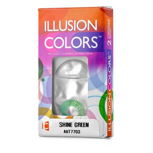 Контактные линзы ILLUSION colors Shine 2 линзы -1.0D green зеленый в АСНА