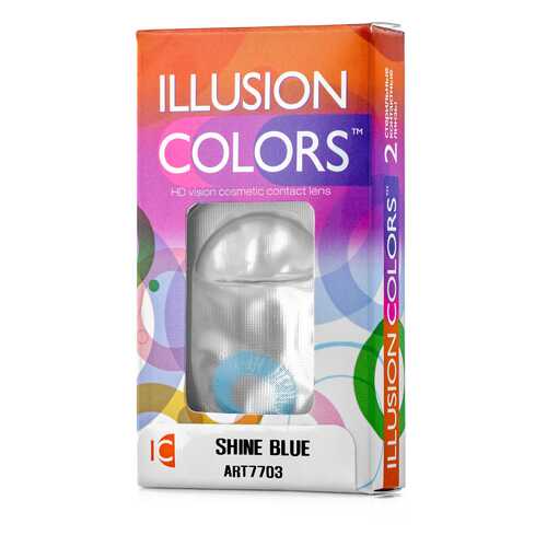 Контактные линзы ILLUSION colors Shine 2 линзы -2.5D blue голубой в АСНА