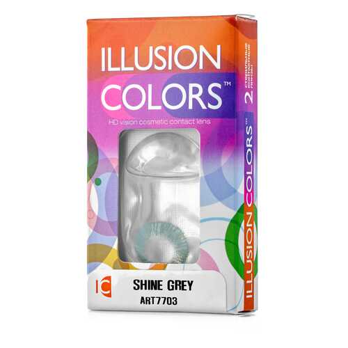 Контактные линзы ILLUSION colors Shine 2 линзы -3.5D grey серый в АСНА