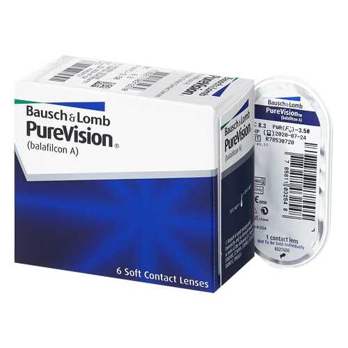 Контактные линзы PureVision 6 линз R 8,3 -3,75 в АСНА