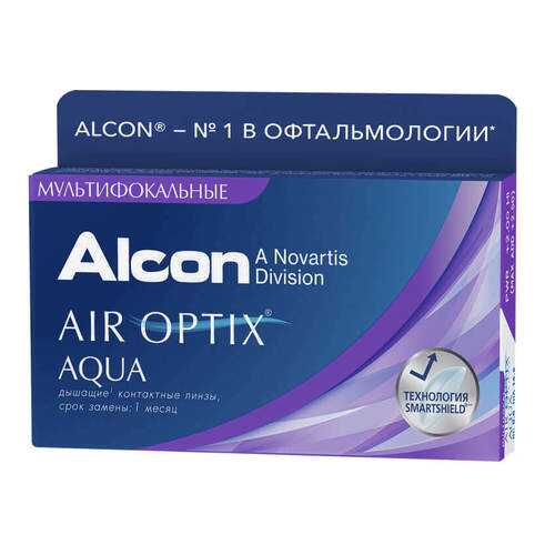 Контактные линзы Air Optix Aqua Multifocal 3 линзы high -7,00 в АСНА