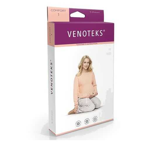 Колготки для беременных VENOTEKS COMFORT с микрофиброй 1 класс 1С402, черный, р.L в АСНА