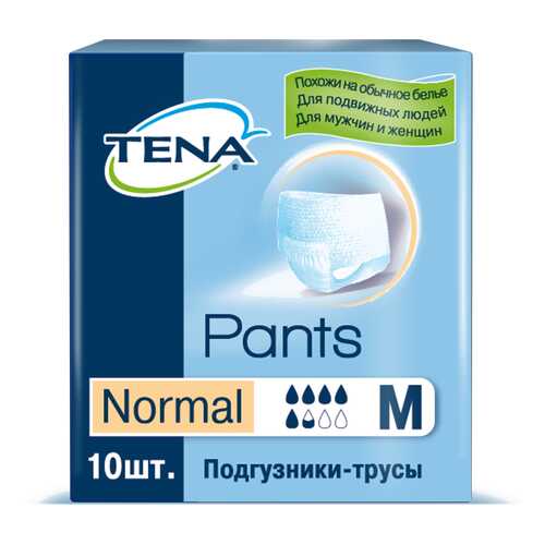 Подгузники для взрослых TENA Pants Normal трусики М 10 шт. в АСНА
