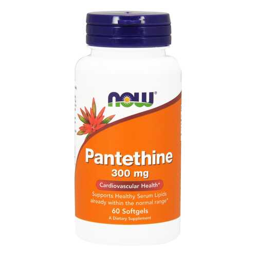 Витамины группы B Now Pantethine (300 мг) 60 гелевых капсул в АСНА