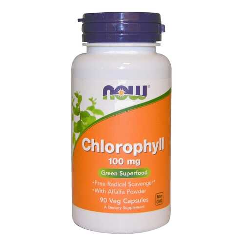 Добавка для здоровья NOW Chlorophyll 90 капс. натуральный в АСНА